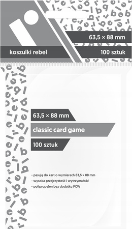 Koszulki na karty Rebel Classic Card Game (CCG). (63,5x88 mm) 100 szt. 